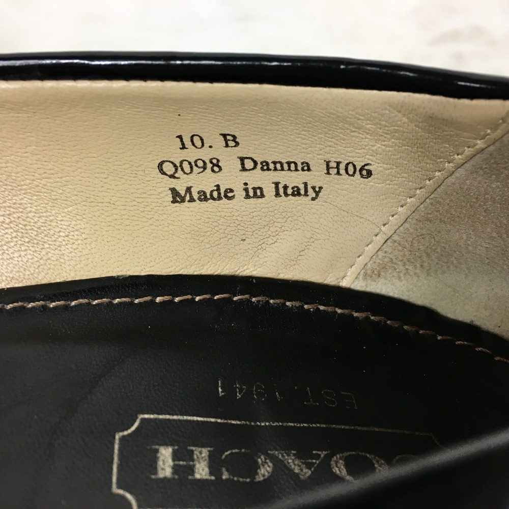 Coach Black Leather Turnlock Loafer Pumps - Picture 8 of 8